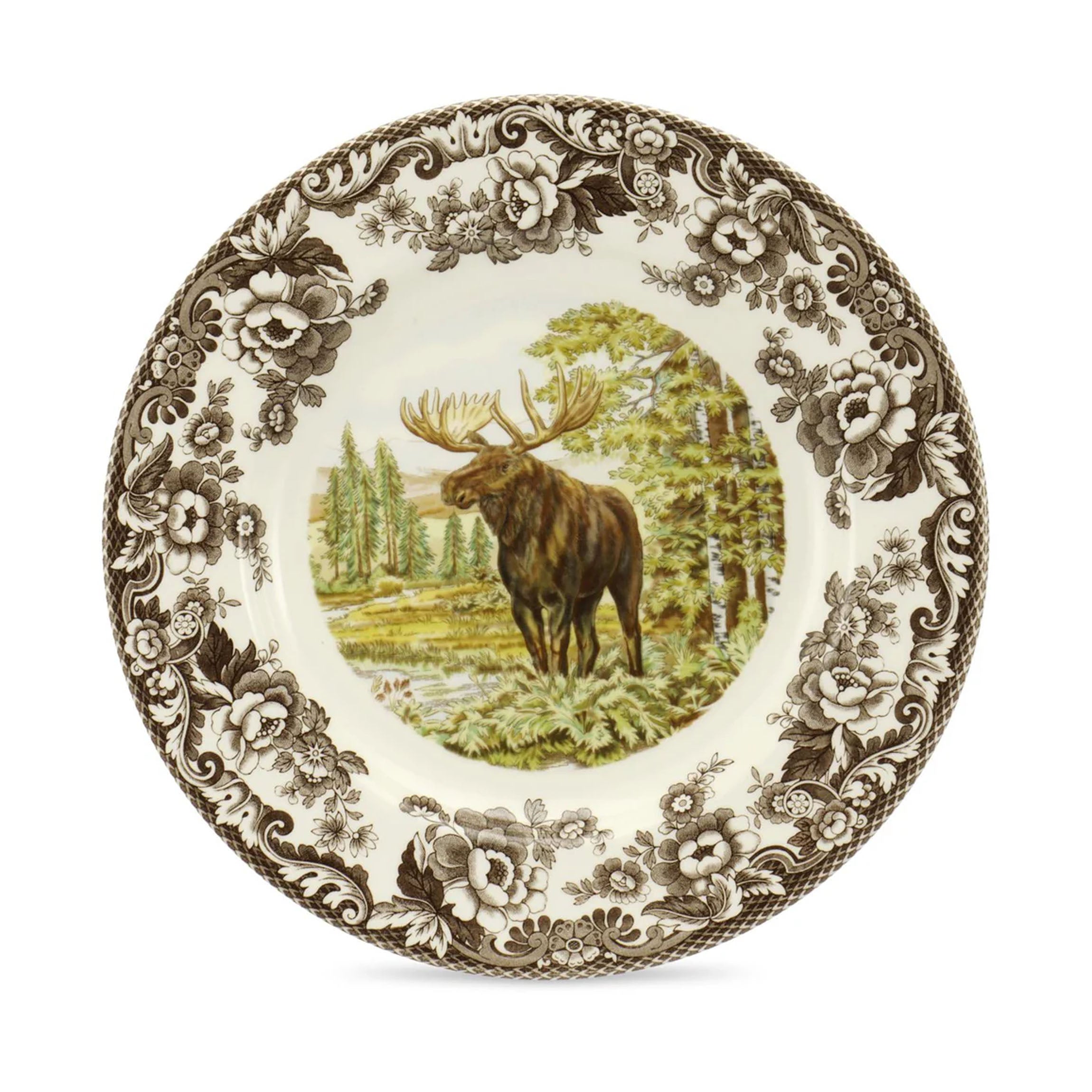 Woodland Dinner Plate with Majestic Moose