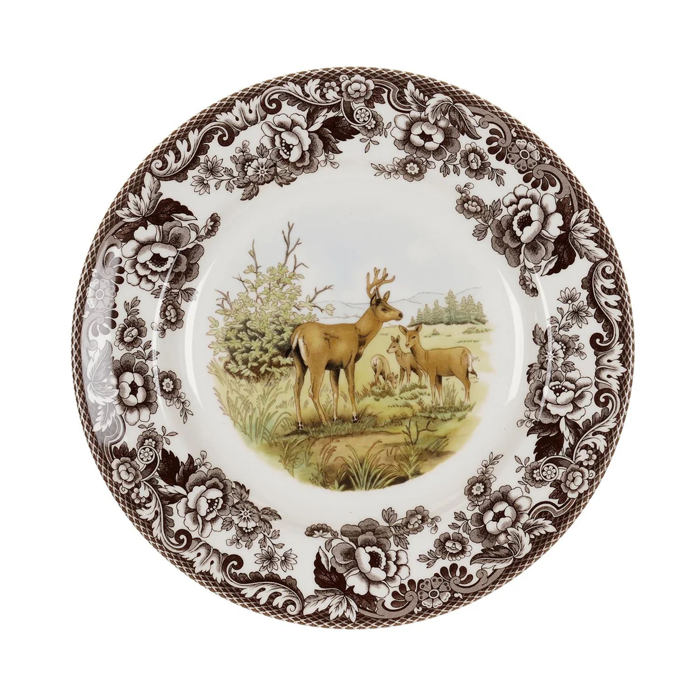 Woodland Dinner Plate with Mule Deer