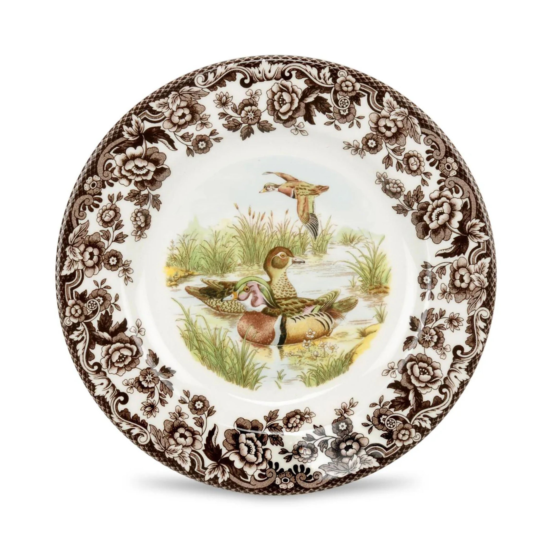 Woodland Dinner Plate with Wood Duck
