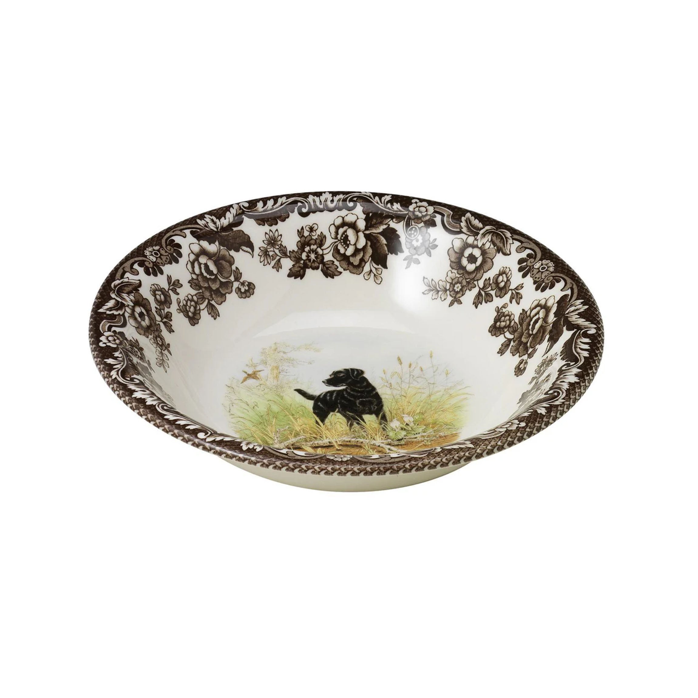 Woodland Dogs Ascot Cereal Bowl with Black Labrador Retriever