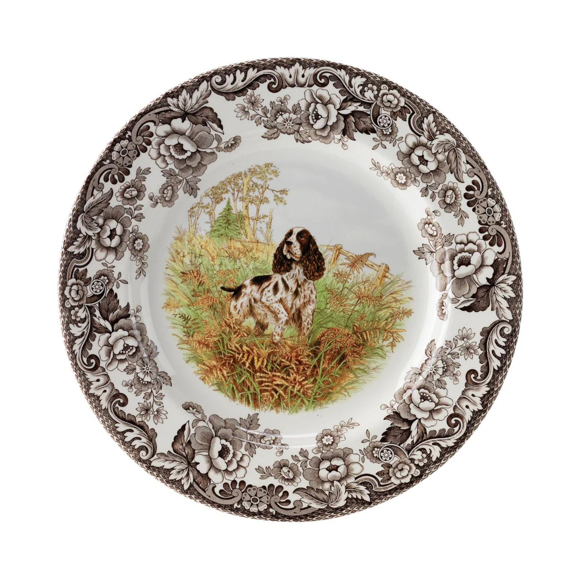 Woodland Dogs Dinner Plate with Spaniel