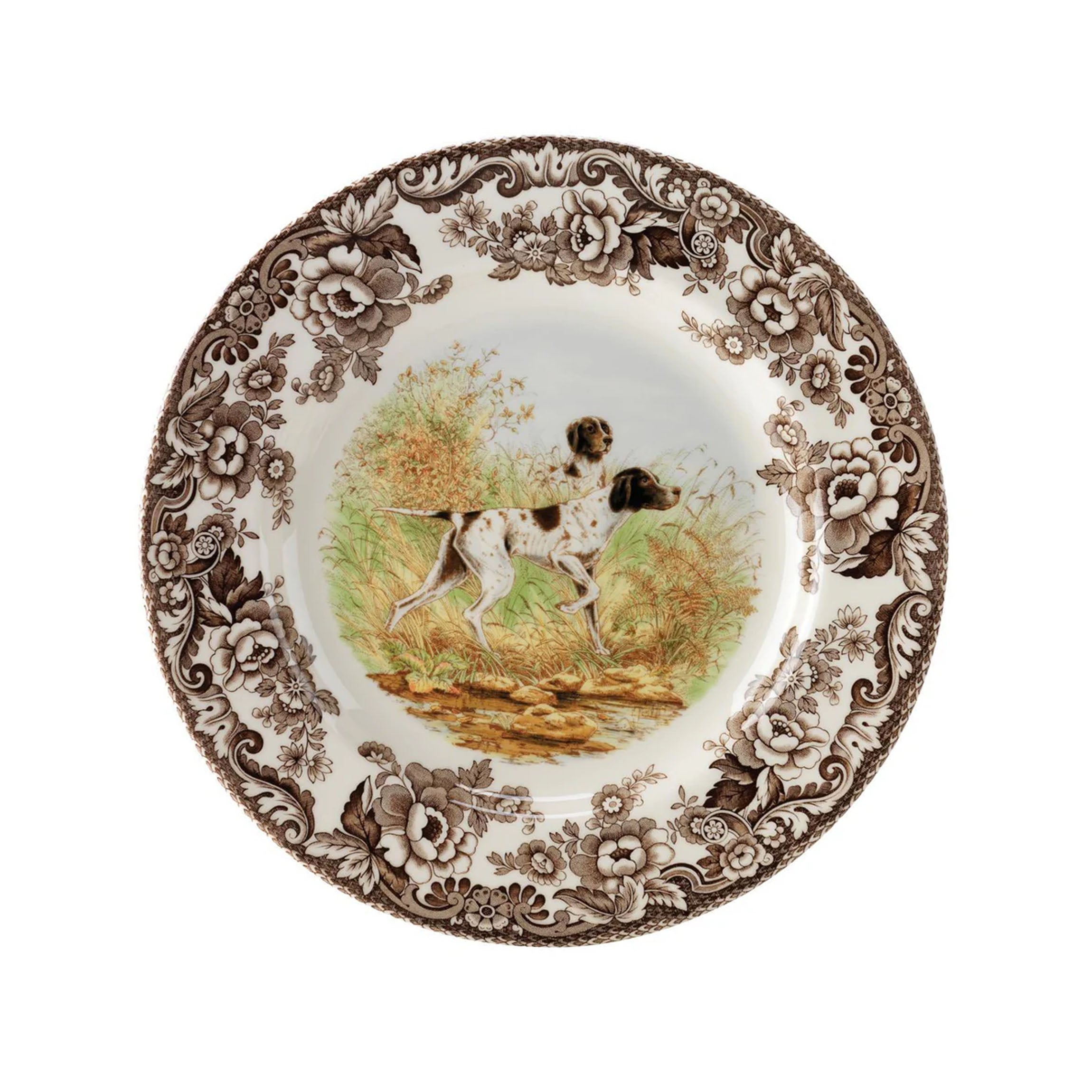 Woodland Dogs Salad Plate with Pointer