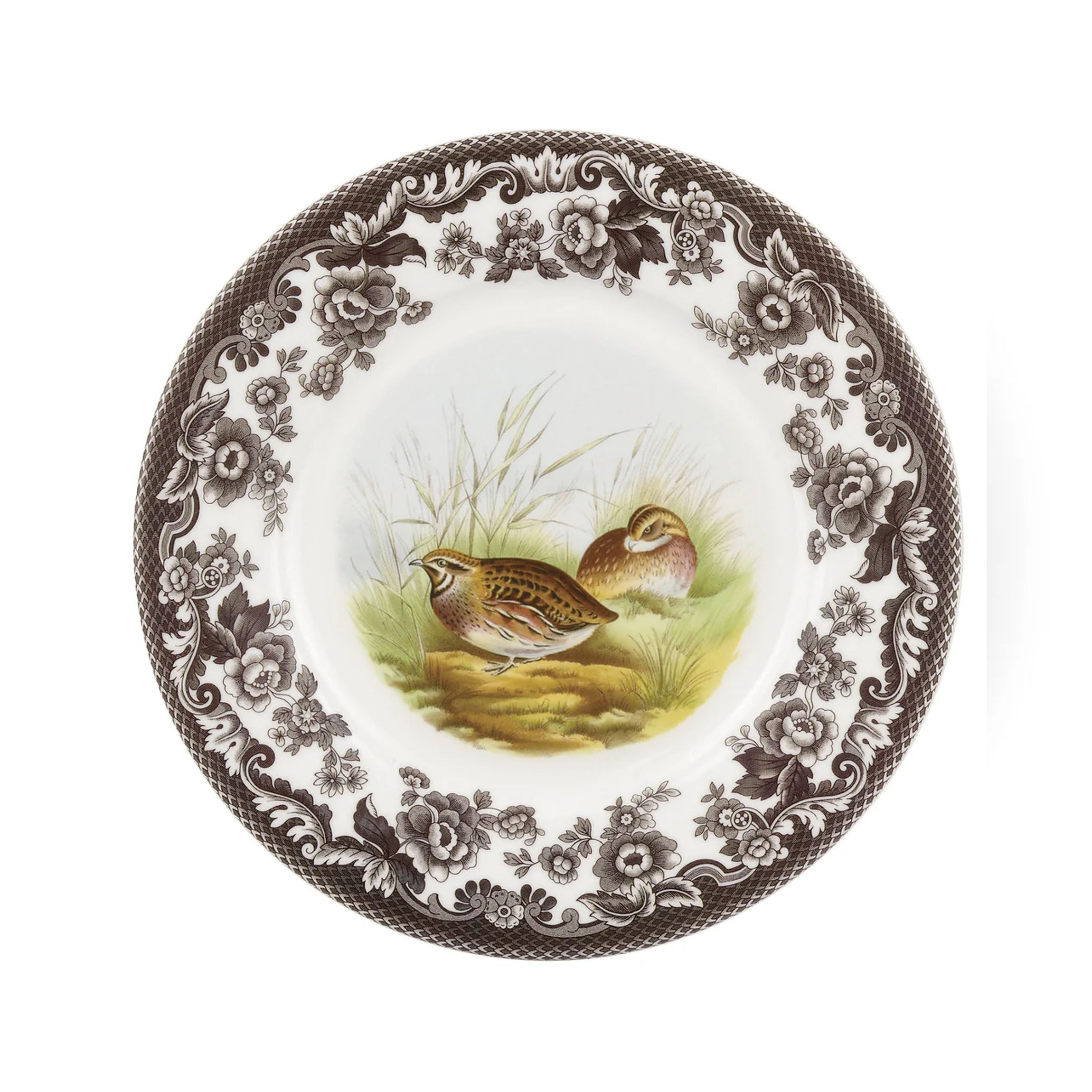 Woodland Luncheon Plate with Quail
