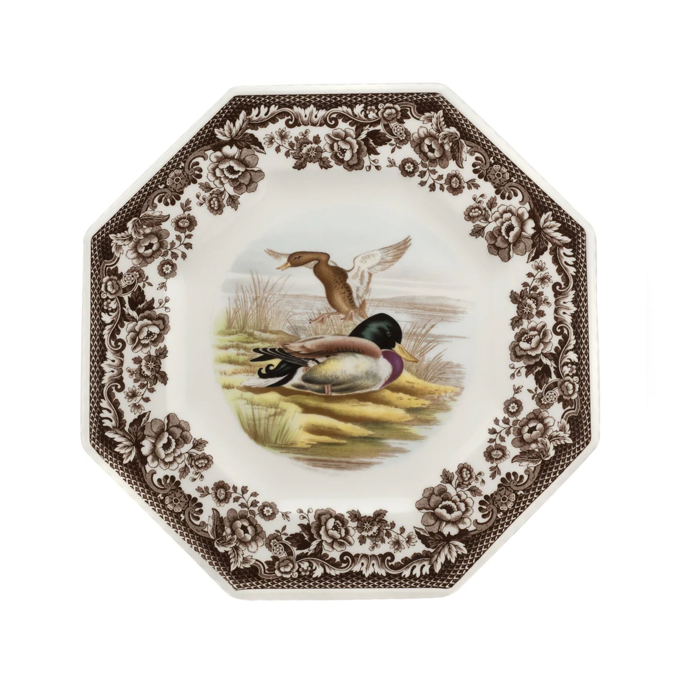 Woodland Octagonal Plate with Mallard