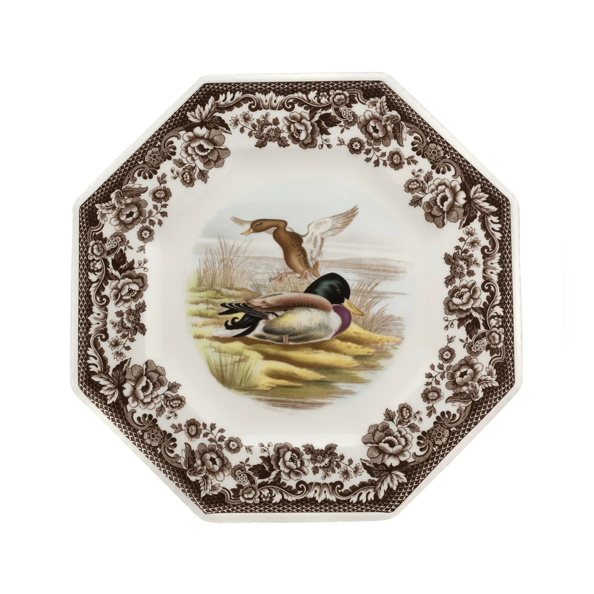 Woodland Octagonal Plate with Mallard