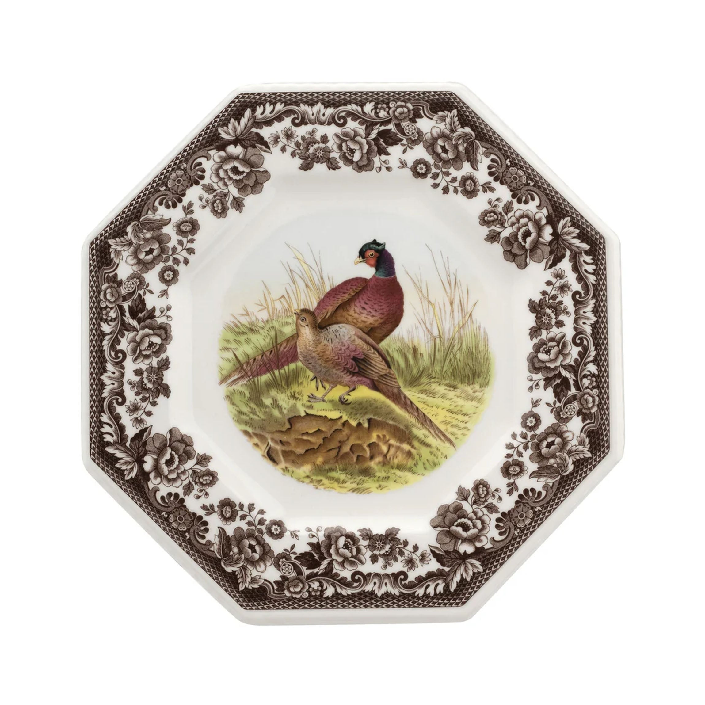 Woodland Octagonal Plate with Pheasant