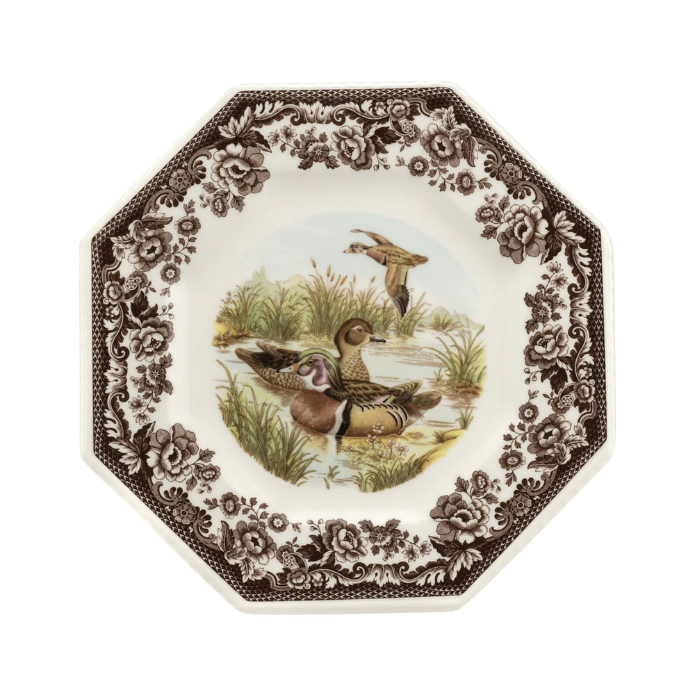 Woodland Octagonal Plate with Wood Duck