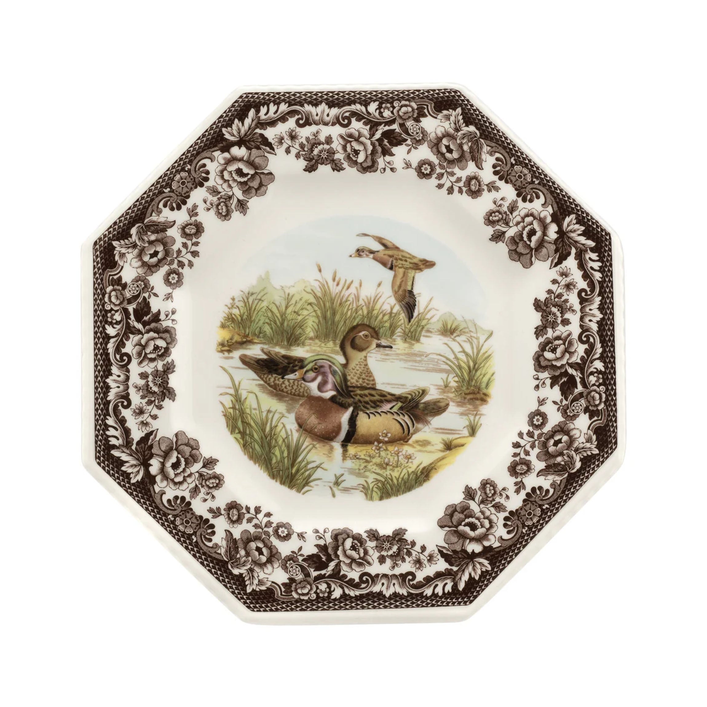 Woodland Octagonal Plate with Wood Duck