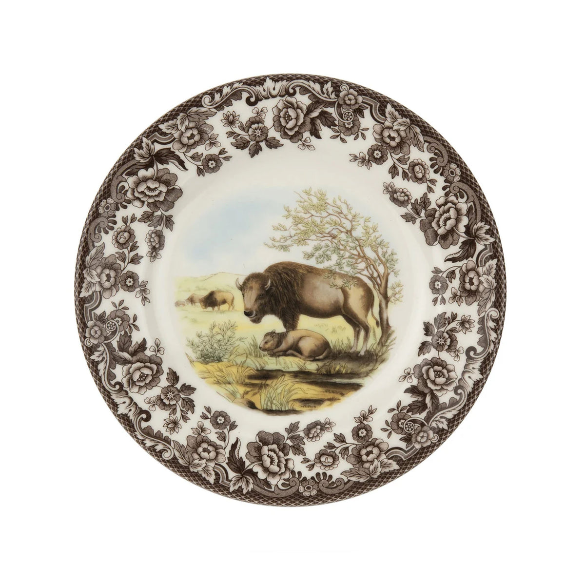Woodland Salad Plate with Bison