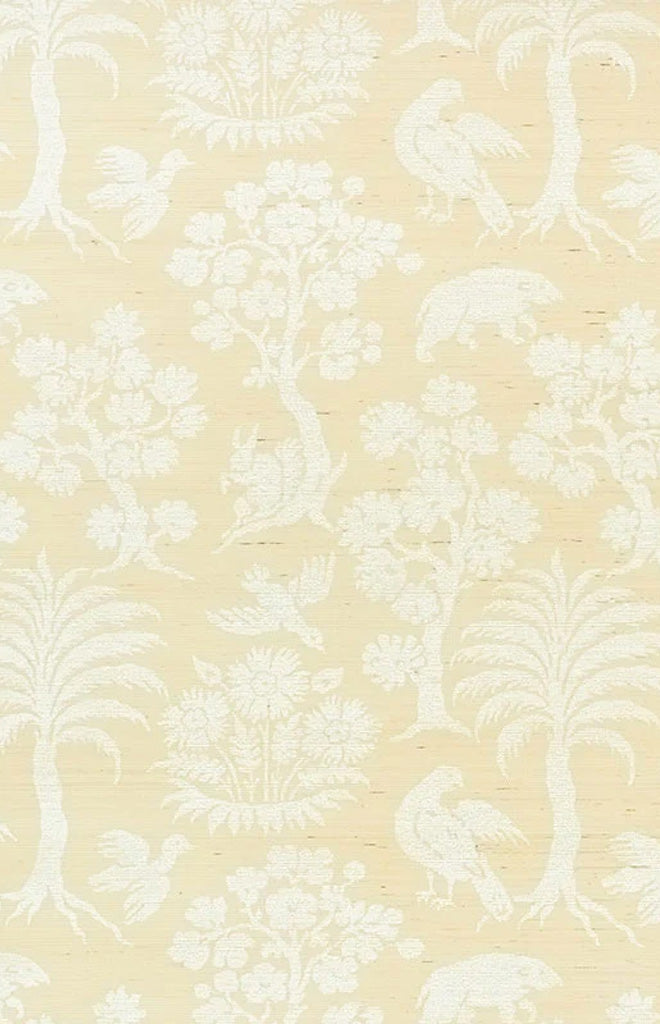 Woodland Silhouette Sisal Wallpaper Ivory