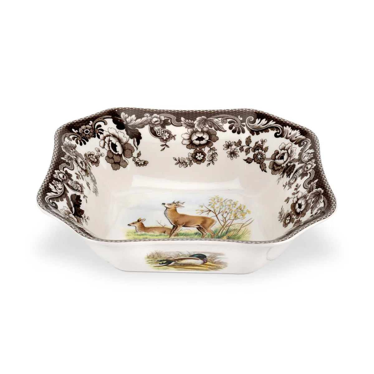 Woodland Square Serving Bowl with Deer