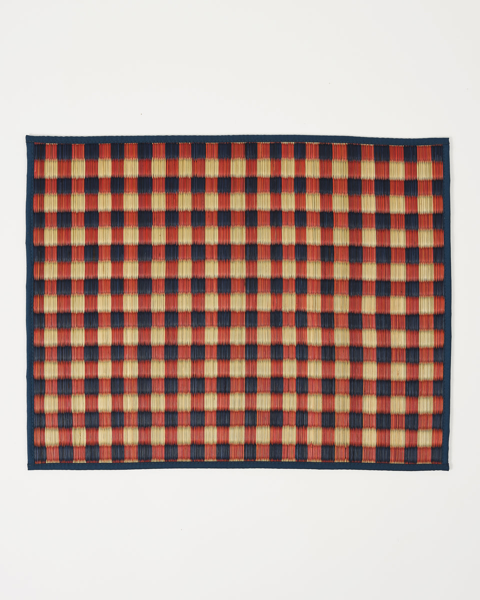 Capri Placemat, Red and Blue