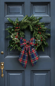 Wreath Bow in Windsor Tartan
