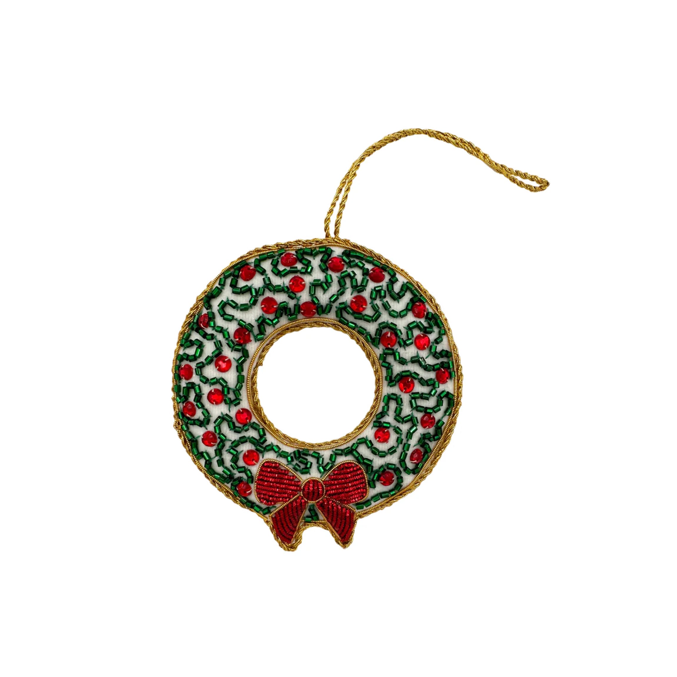 Wreath Snow Ornament