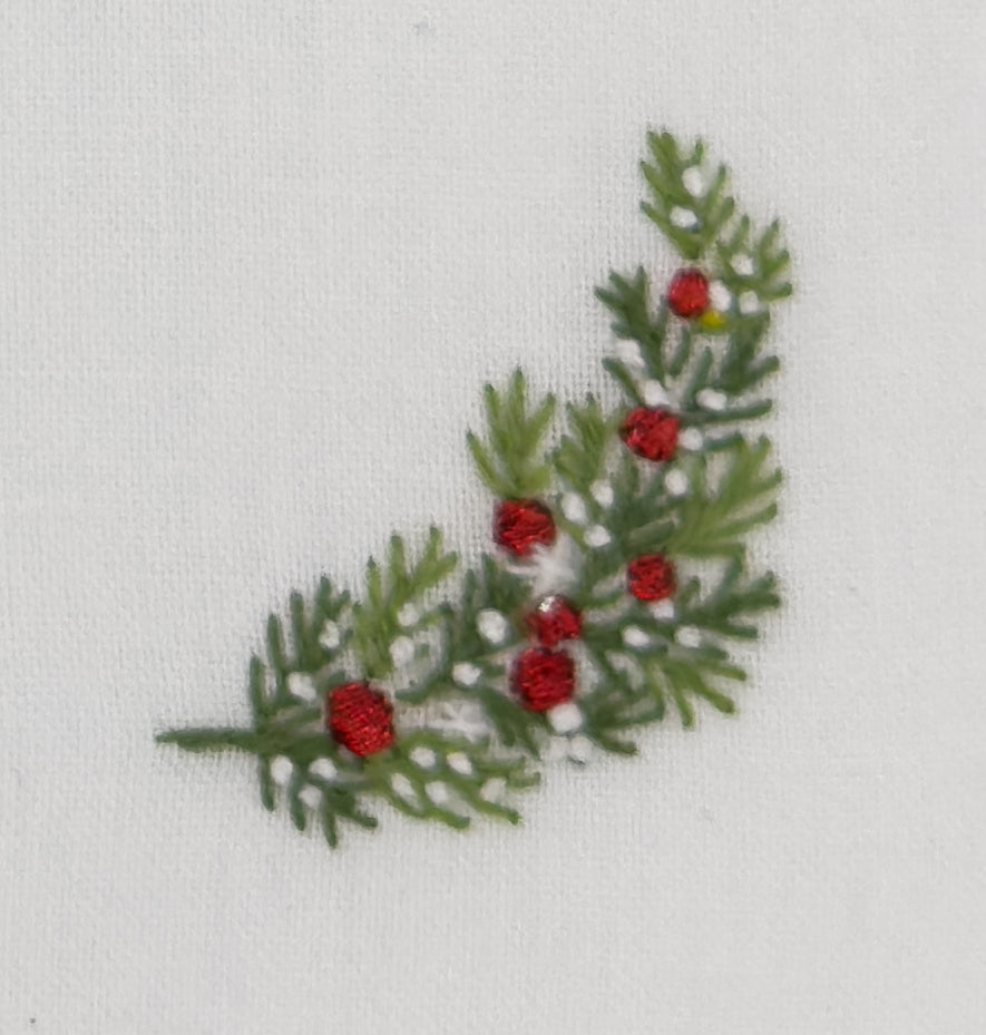 Wreath Snow Cocktail Napkins, Set of 4