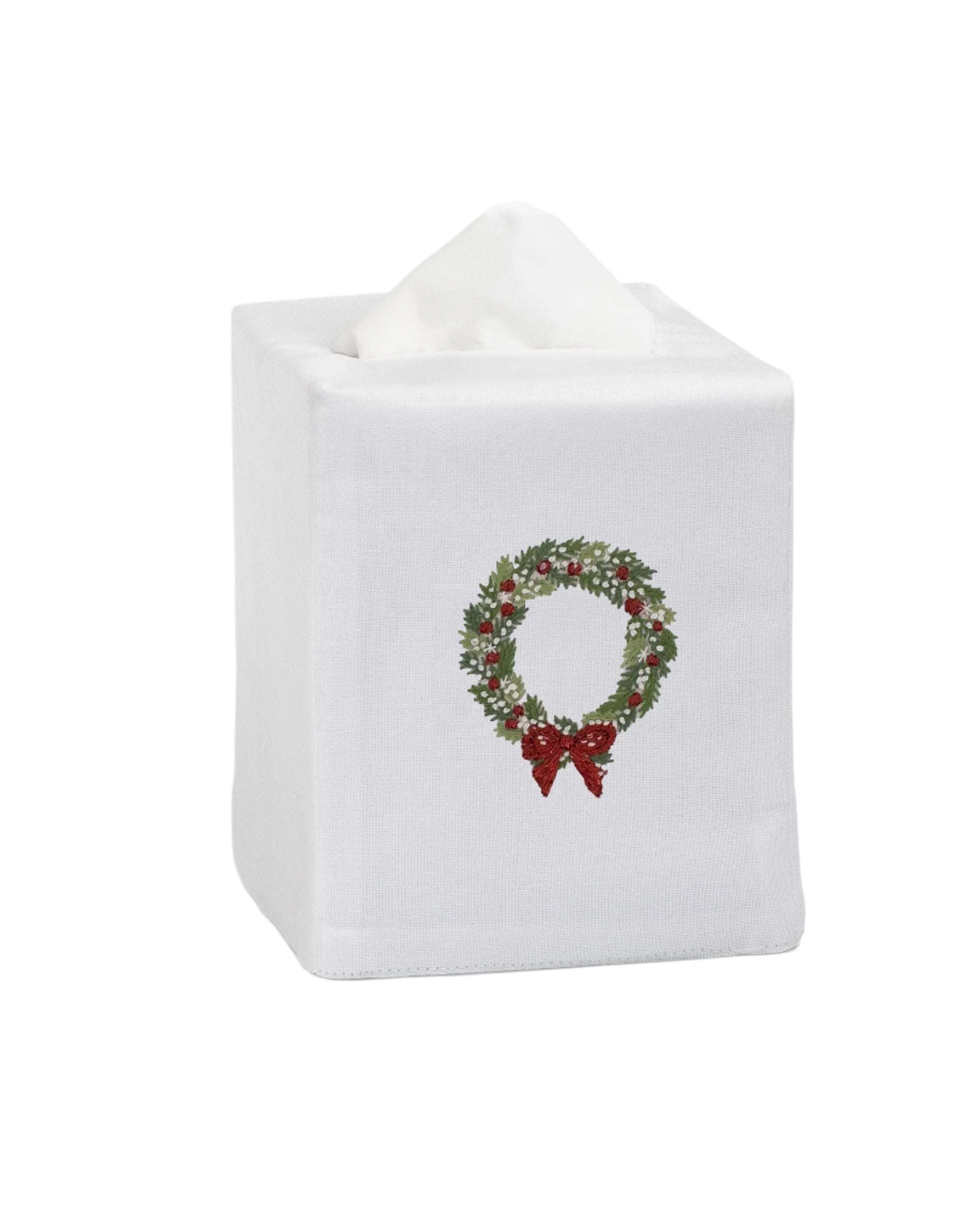 Wreath Snow Tissue Box Cover