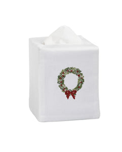 Wreath Snow Tissue Box Cover