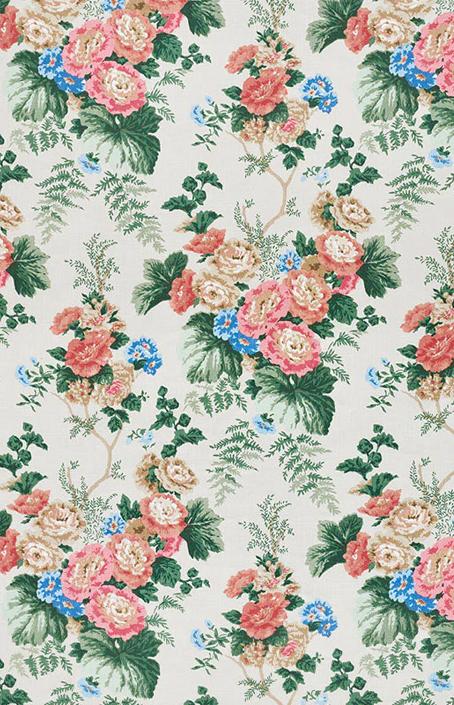 Wycombe Park Fabric in Red & Blue