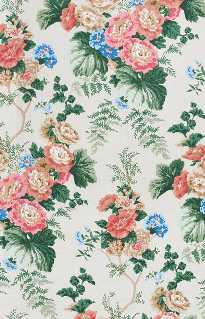 Wycombe Park Fabric in Red & Blue