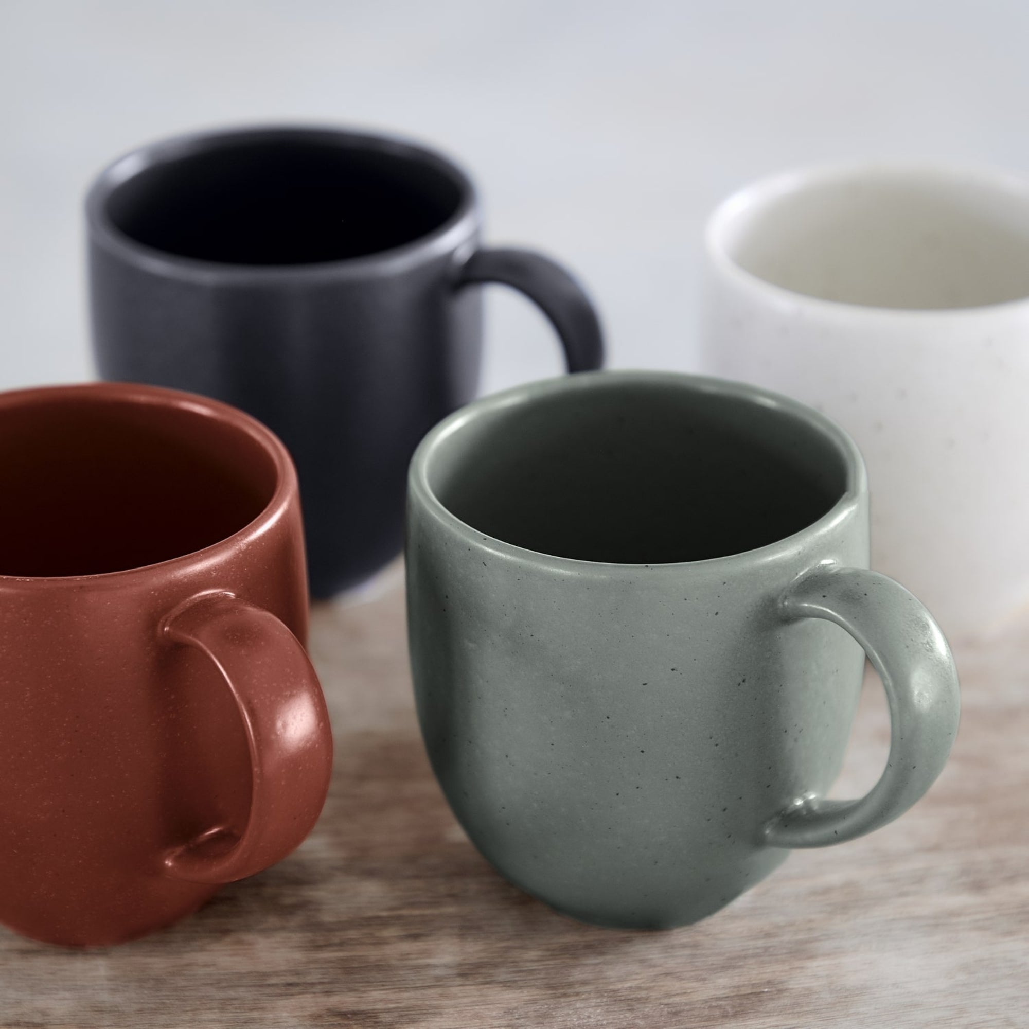 Pacifica Collection Mugs in Salt, Set of 6