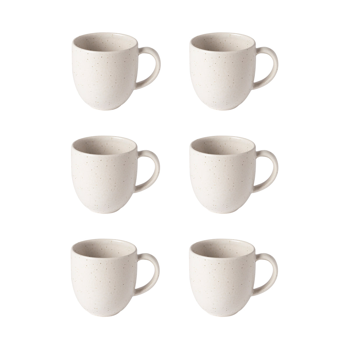 Pacifica Collection Mugs in Vanilla, Set of 6