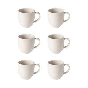 Pacifica Collection Mugs in Vanilla, Set of 6