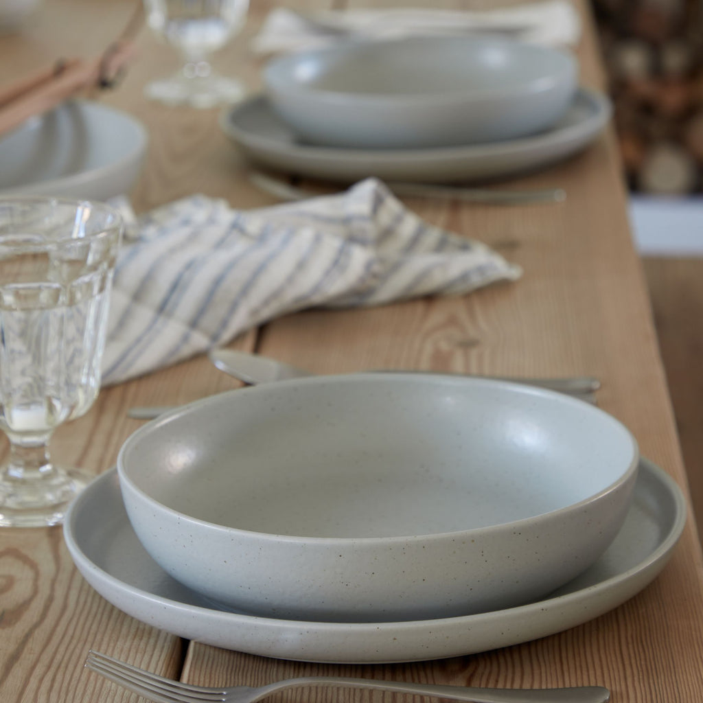 Pacifica Collection Pasta Bowls in Oyster Grey, Set of 6
