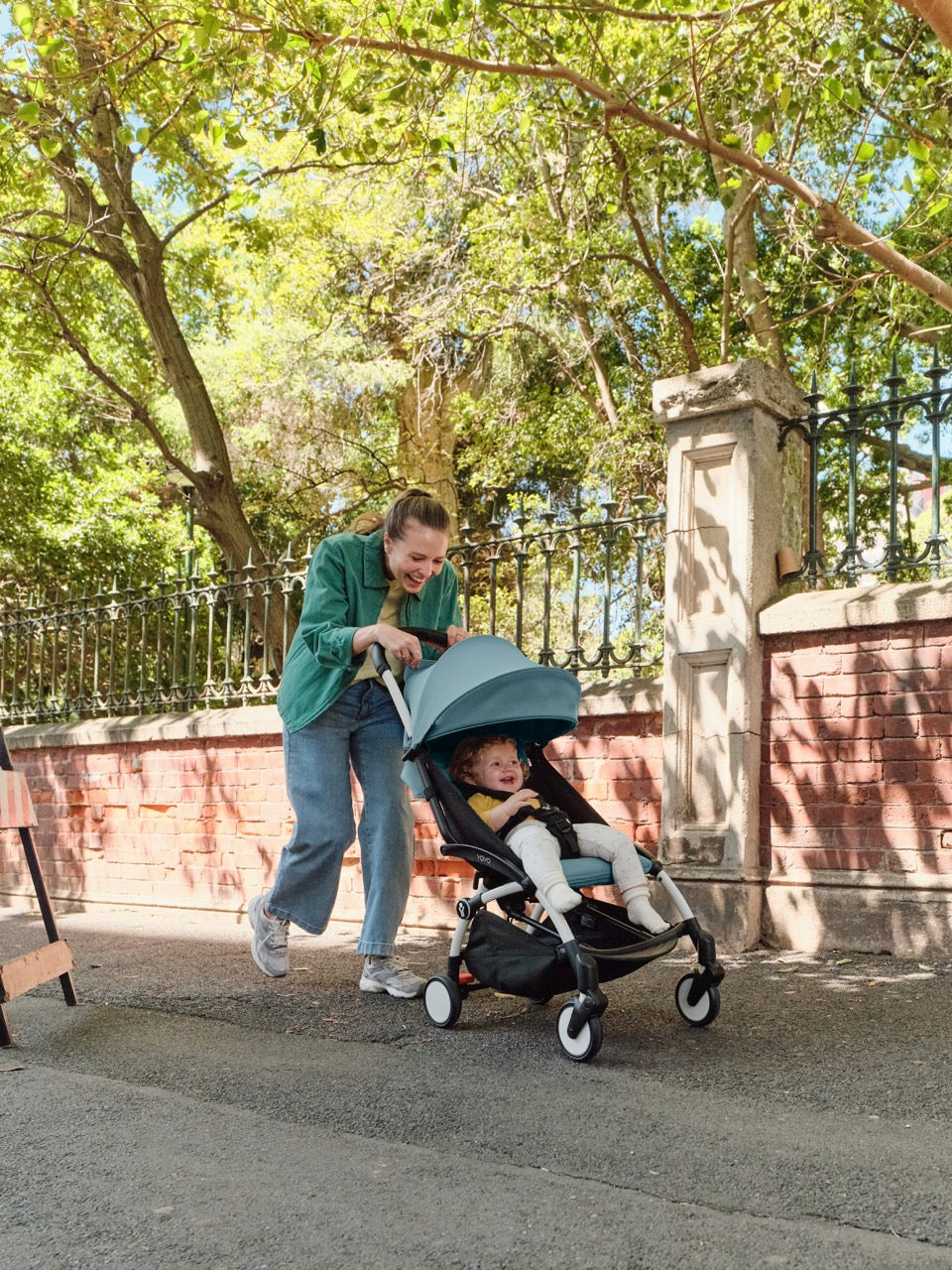 YOYO³ Stroller from 6 Months in Aqua on White