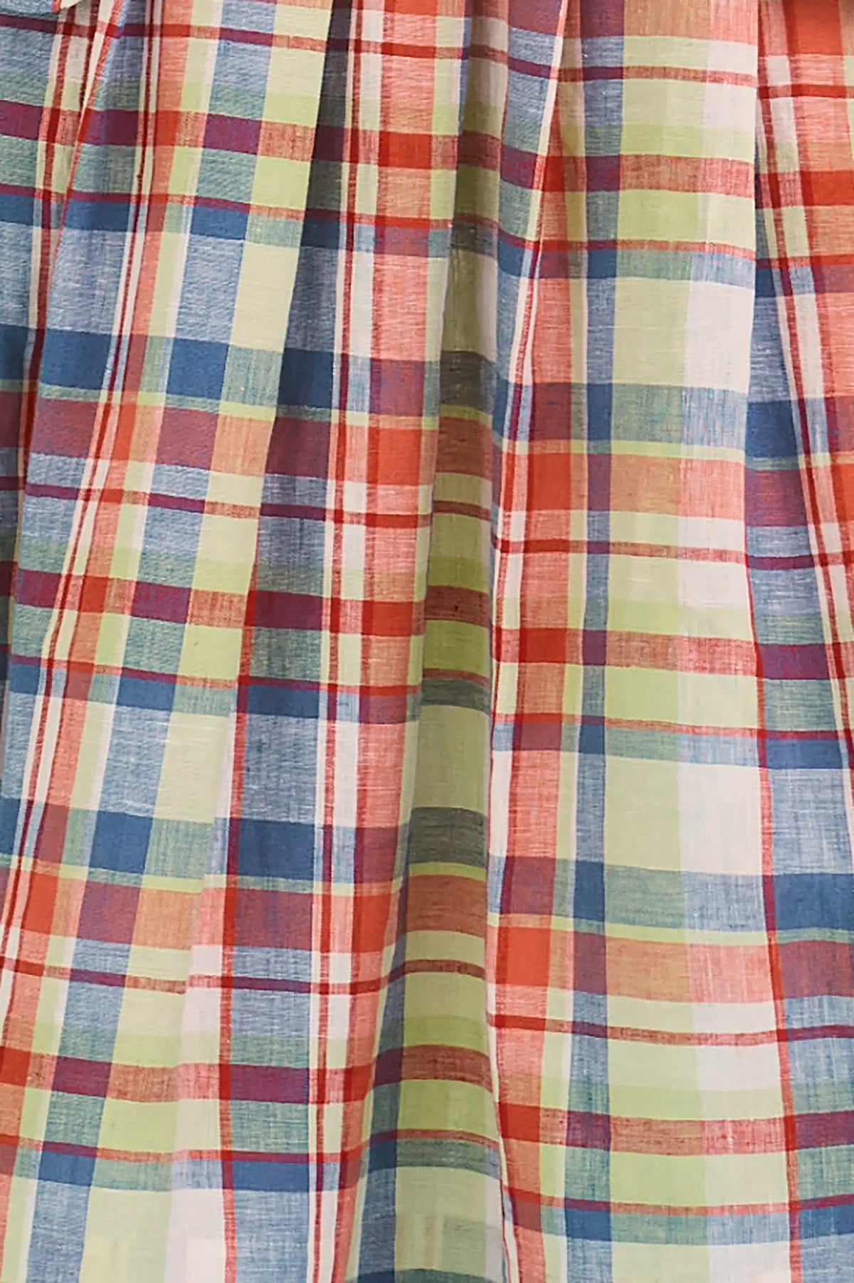 Close up of the Maison Skirt in Harbor Club Madras.