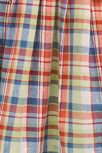 Close up of the Maison Skirt in Harbor Club Madras.