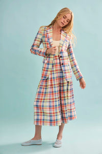 The Yardley Blazer in Harbor Club Madras paired with matching Maison Skirt.