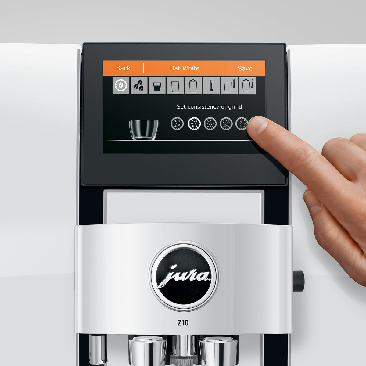 Z10 Fully Automatic Coffee Machine in Diamond White