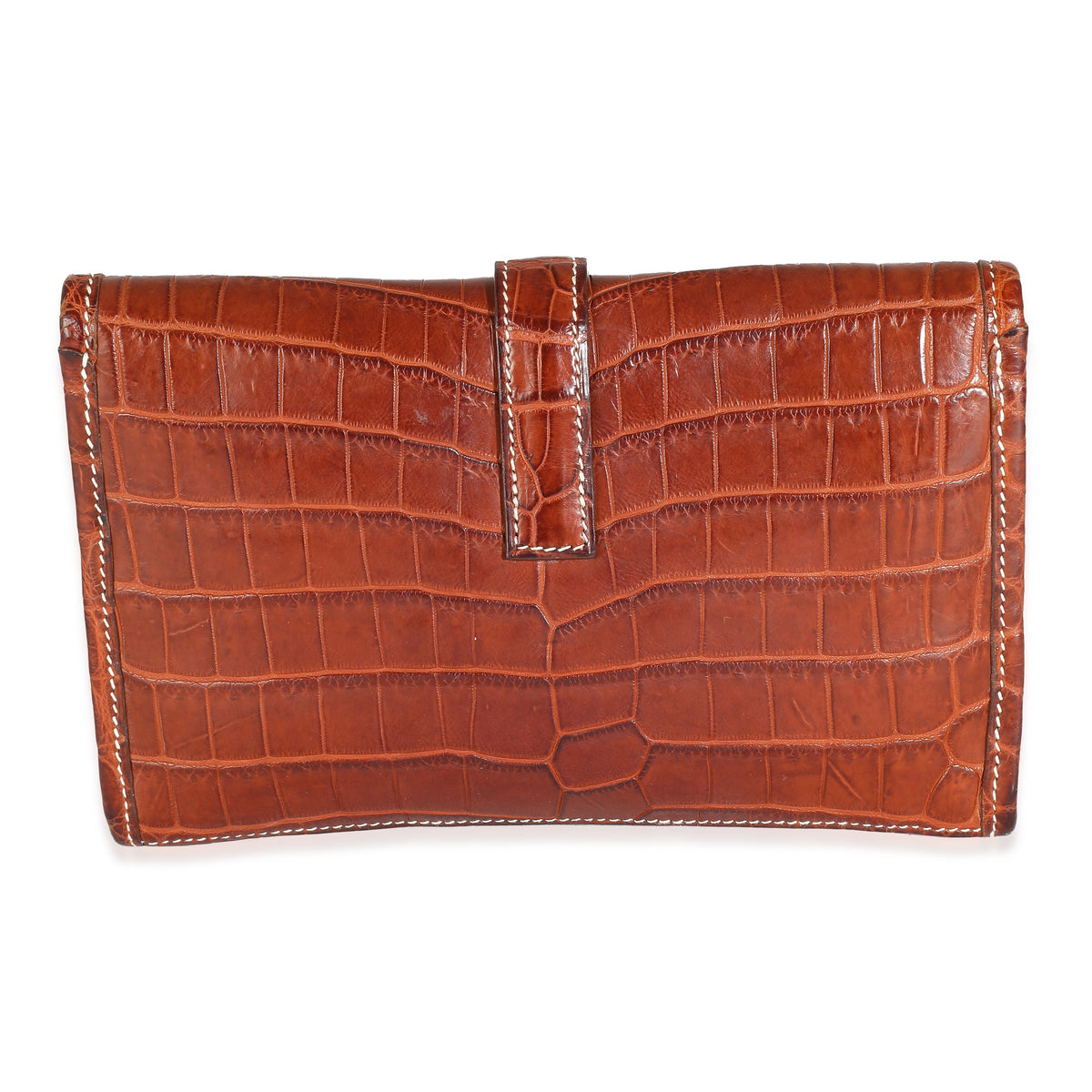 Hermès Fauve Crocodile Niloticus Lisse Mini Jige Clutch Handbag bv
