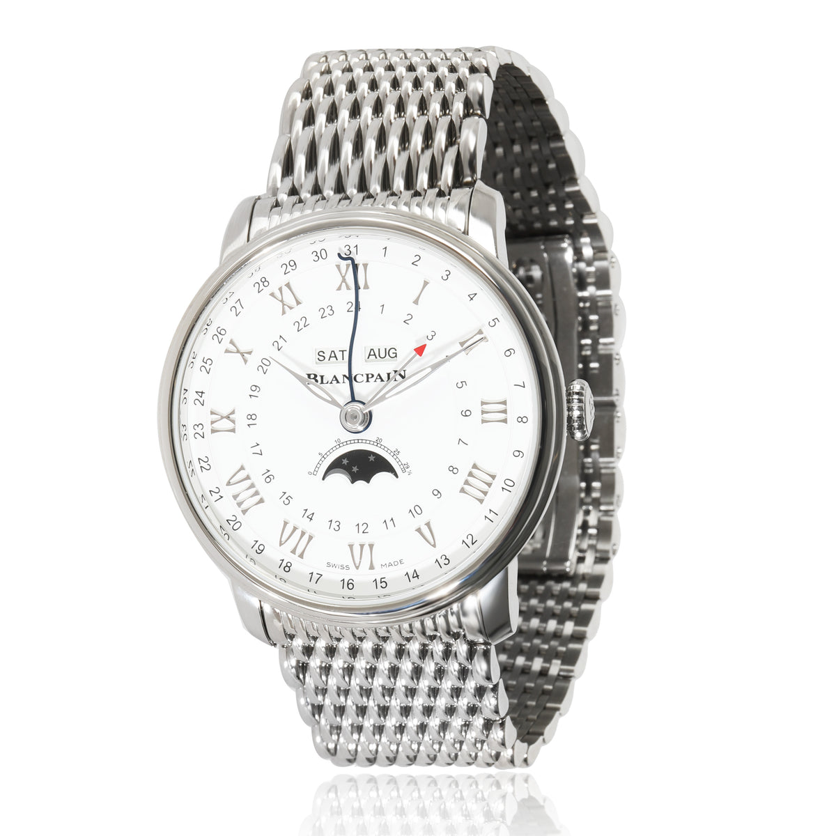 Blancpain Villeret Quantieme Complet Phases de Luna GMT 6676-1127-MMB Men Watch