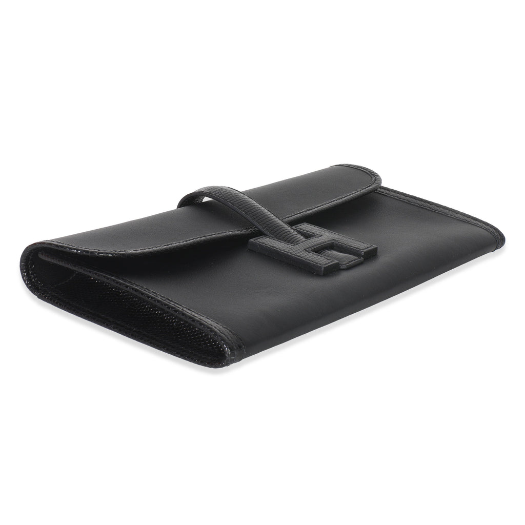 Hermès Black Swift Lizard Jige Elan Touch 29 Handbag clasp