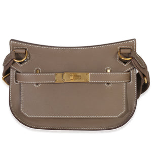 Hermès Etoupe Evercolor Mini Jypsiere GHW Handbag fv
