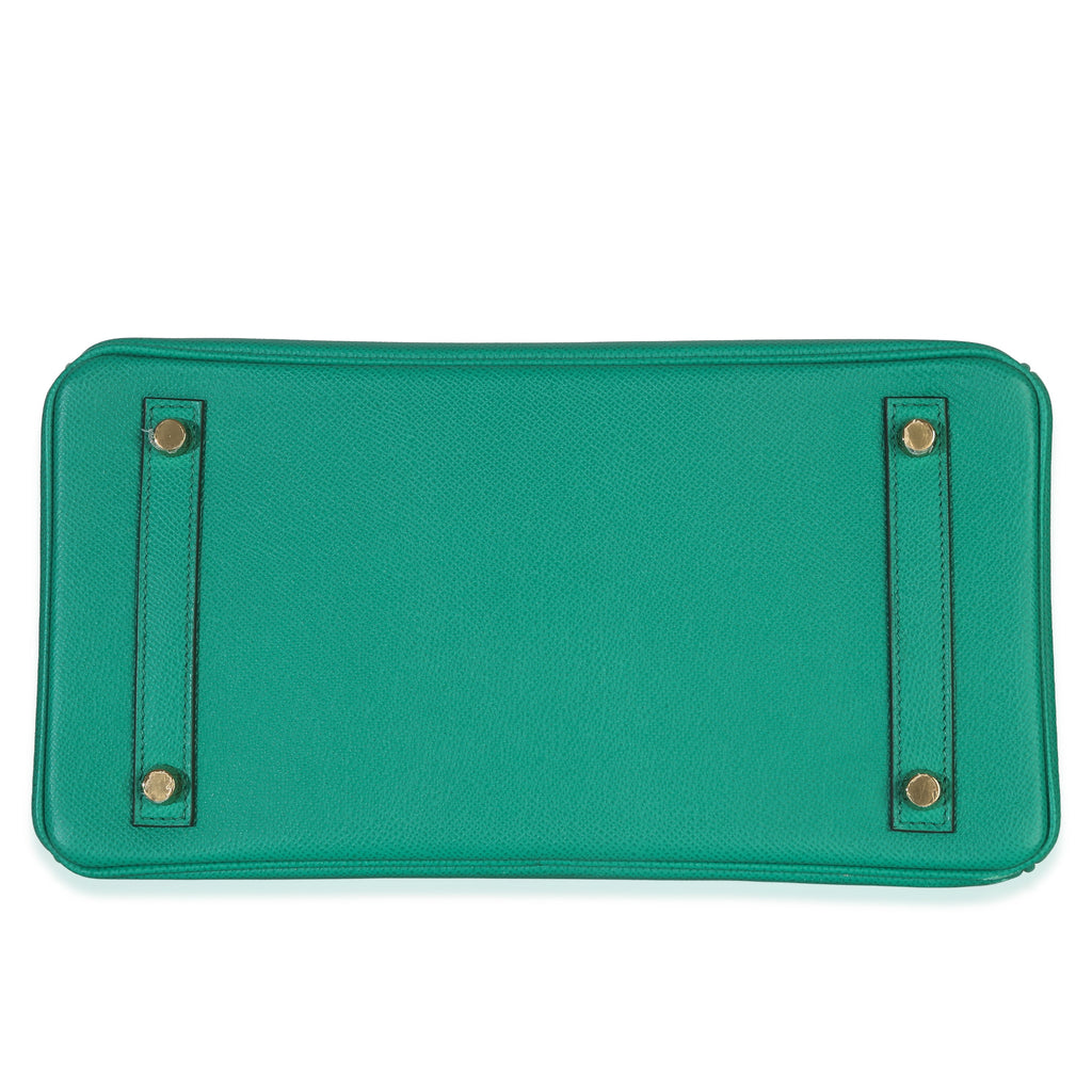 Hermès Vert Jade Epsom Birkin 30 GHW Handbag stamp