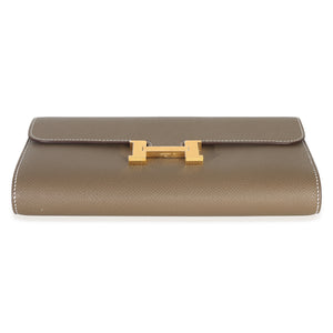Hermès Etoupe Epsom Constance Wallet To Go GHW Handbag bv