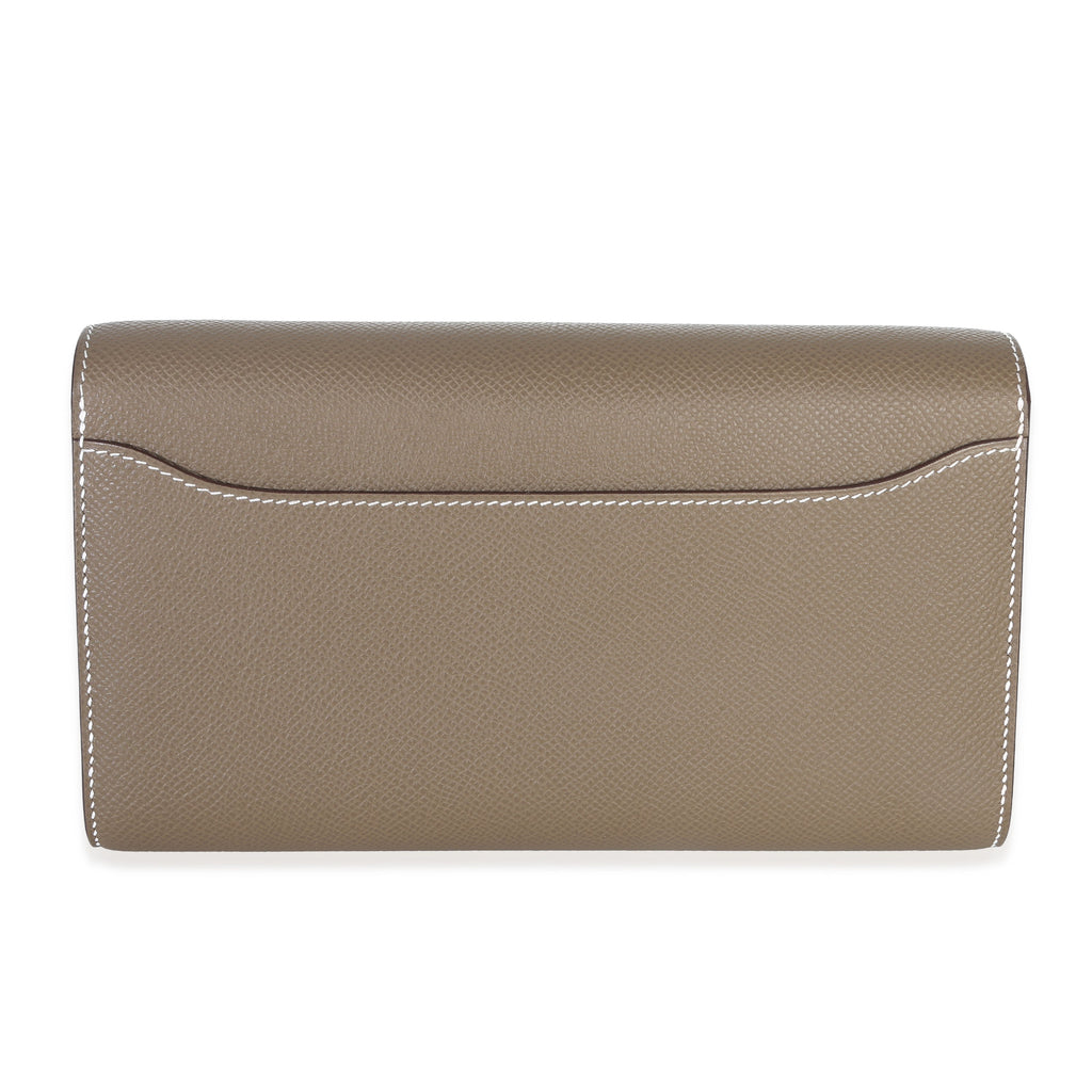 Hermès Etoupe Epsom Constance Wallet To Go GHW Handbag pv