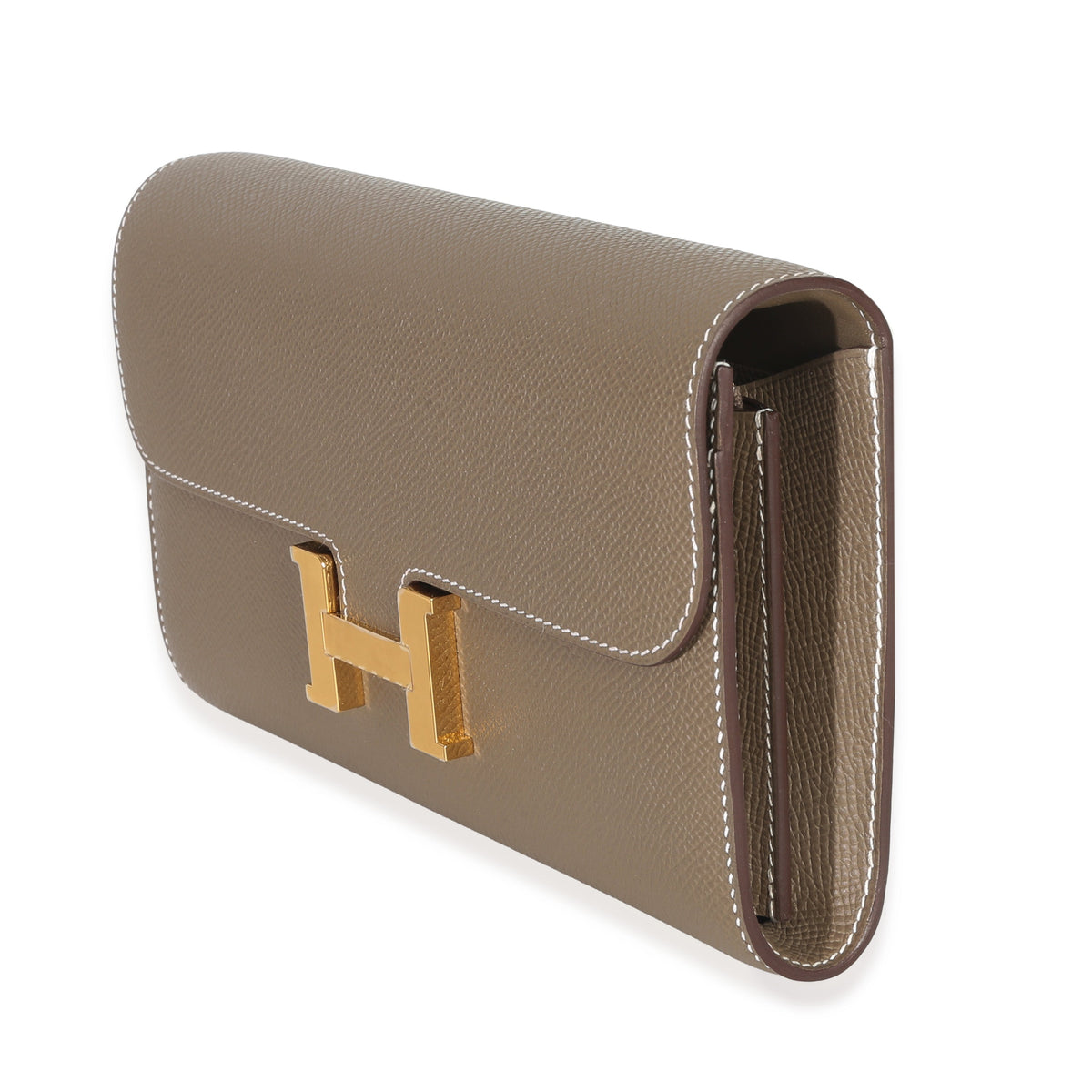 Hermès Etoupe Epsom Constance Wallet To Go GHW Handbag sv