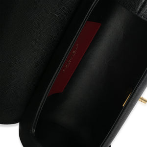 Chanel 26P Black Grained Shiny Calfskin Small Bowling Bag Handbag av