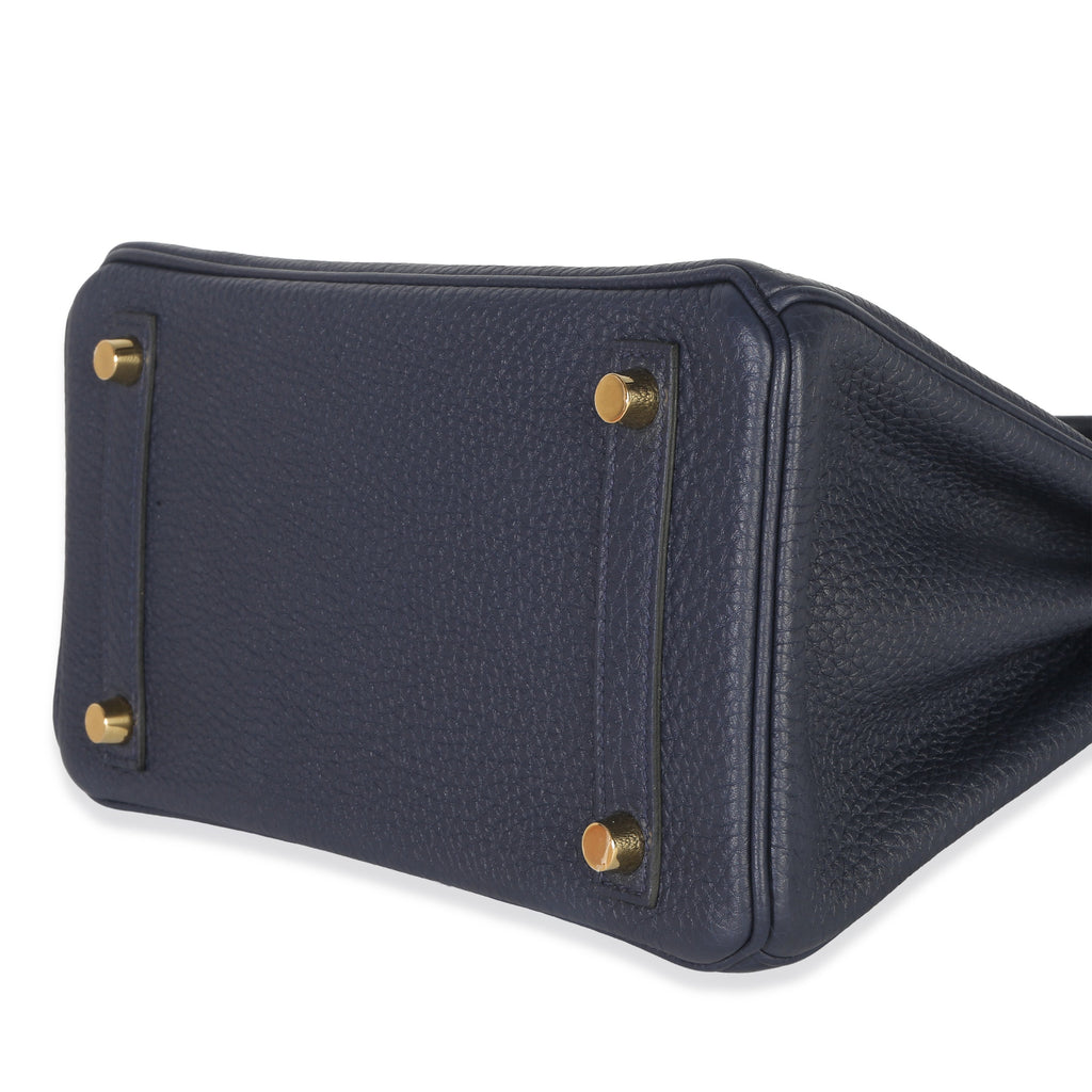Hermès Bleu Nuit Togo Birkin 25 GHW Handbag clasp