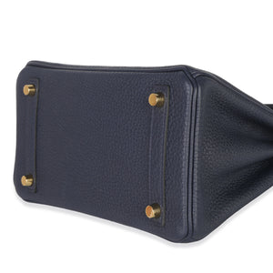 Hermès Bleu Nuit Togo Birkin 25 GHW Handbag clasp