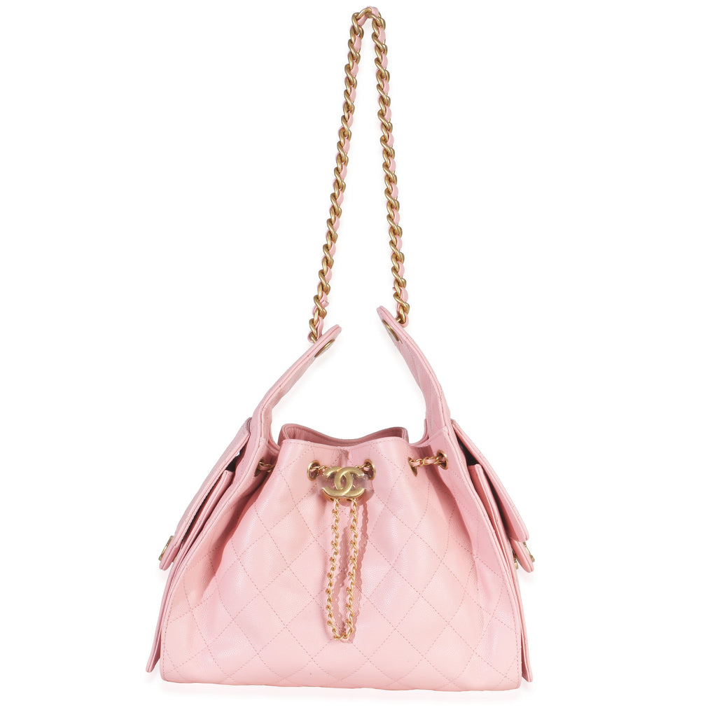Chanel Pink Quilted Caviar Small  25 Hobo Handbag Handbag av