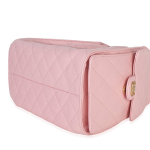Chanel Pink Quilted Caviar Small  25 Hobo Handbag Handbag box
