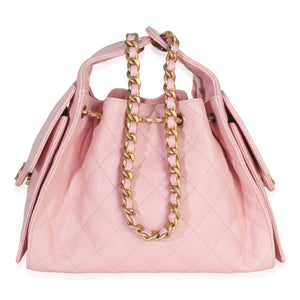 Chanel Pink Quilted Caviar Small  25 Hobo Handbag Handbag bv