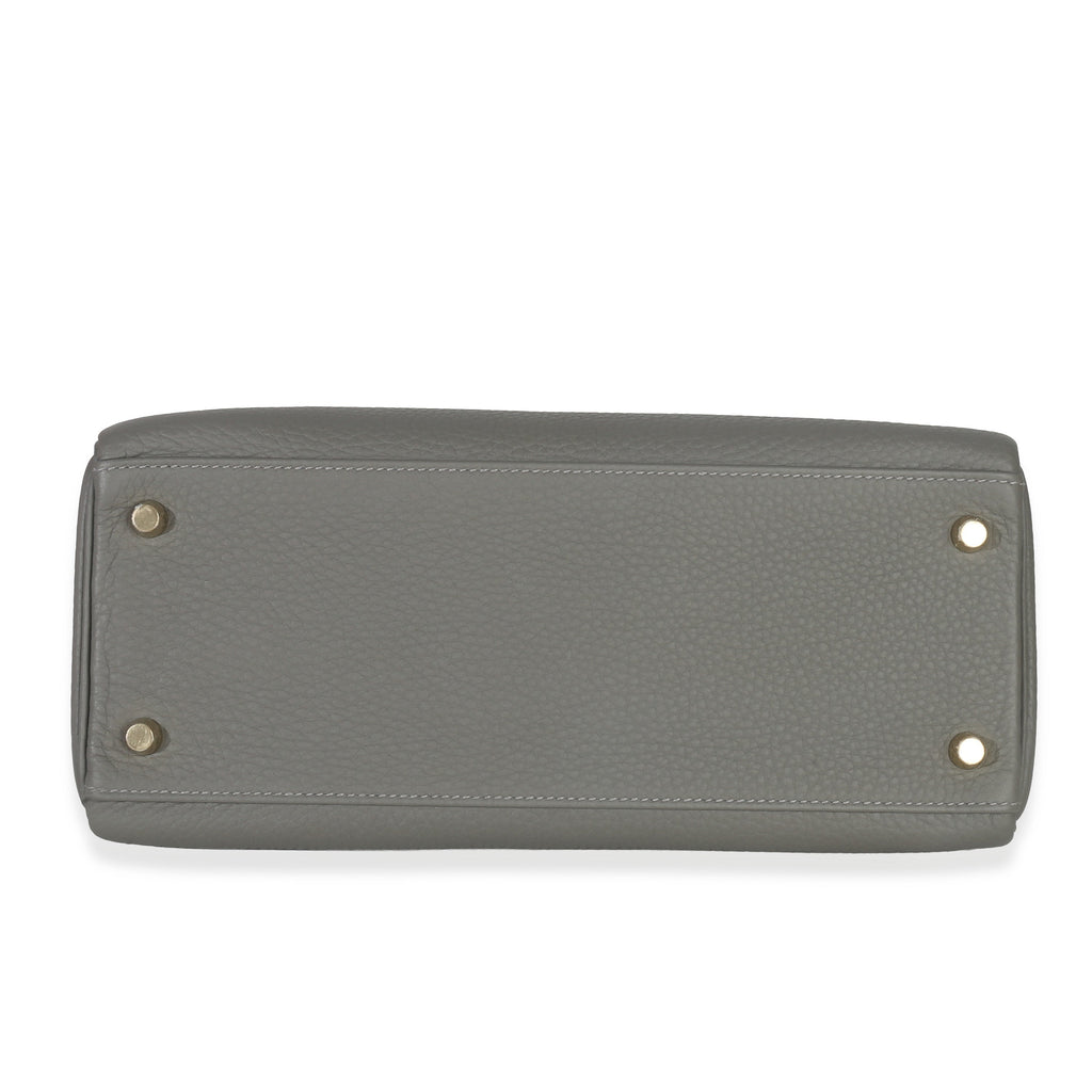 Hermès Gris Meyer Clemence Kelly 28 GHW Handbag box