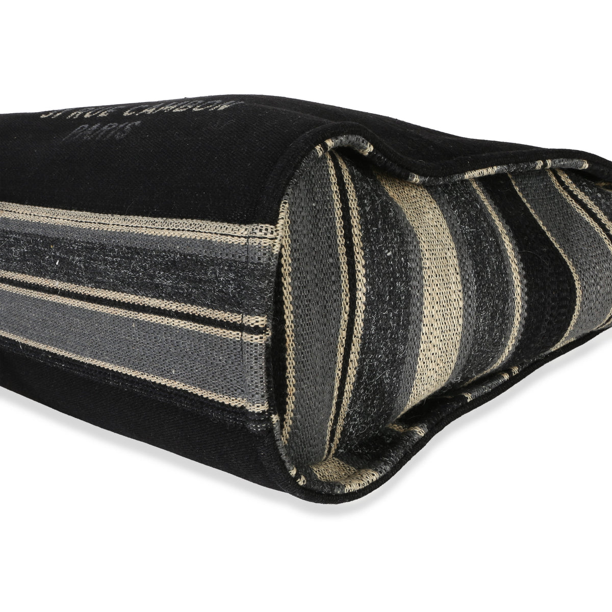 Chanel Blue Canvas Striped Small Deauville Shopping Tote Handbag box
