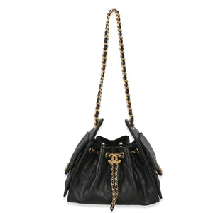 Chanel 26P Black Quilted Caviar Mini  25 Hobo Handbag Handbag av