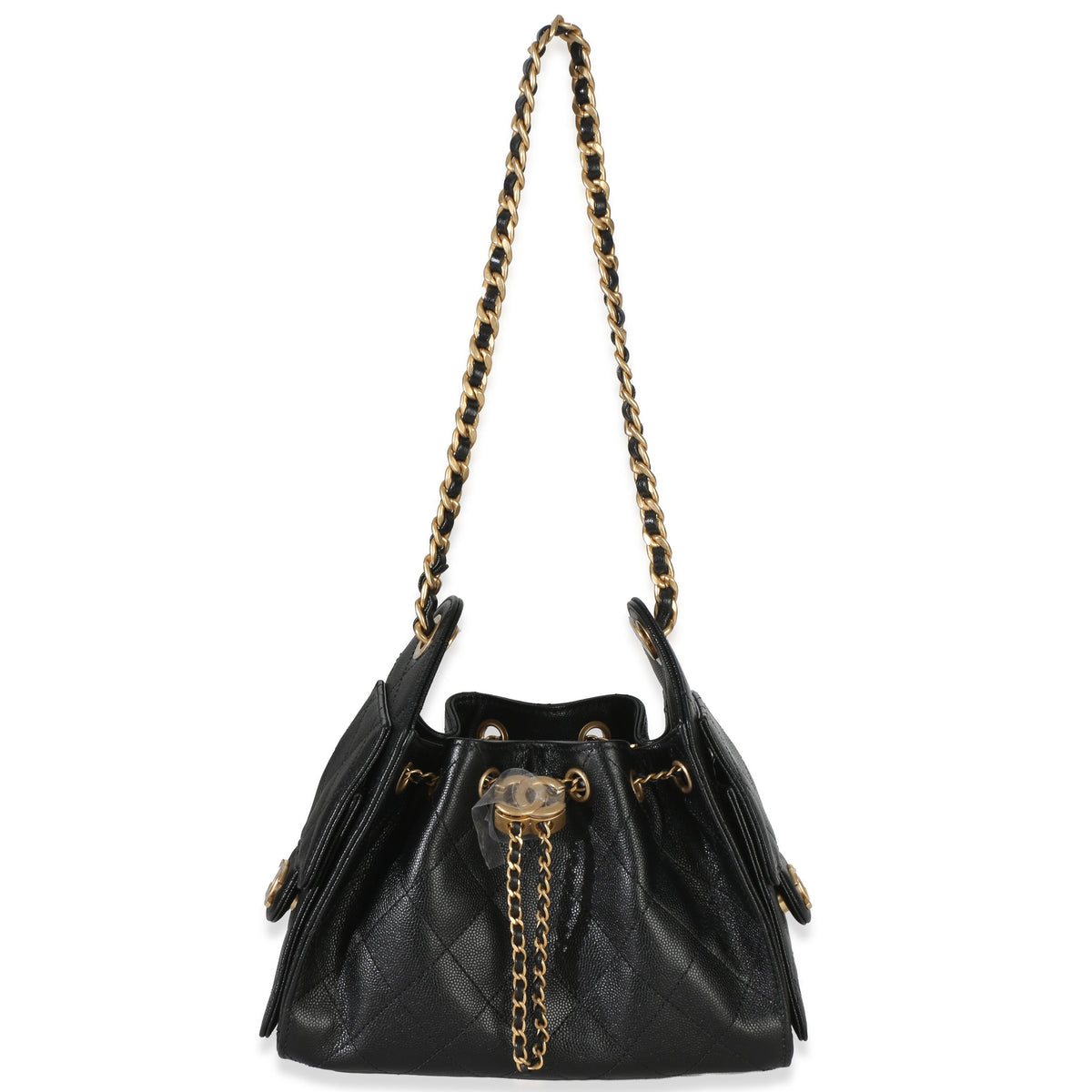 Chanel 26P Black Quilted Caviar Mini  25 Hobo Handbag Handbag av